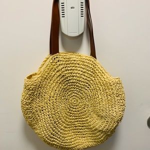 Cute straw material Beach bag